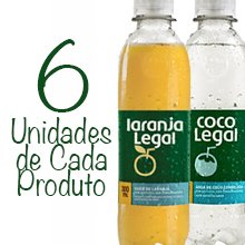 Pacote Legal (6 unidades de água de coco 300 ml + 6 unidades de suco de laranja 300 ml)