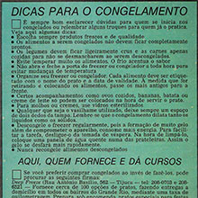 Dicas para o congelamento