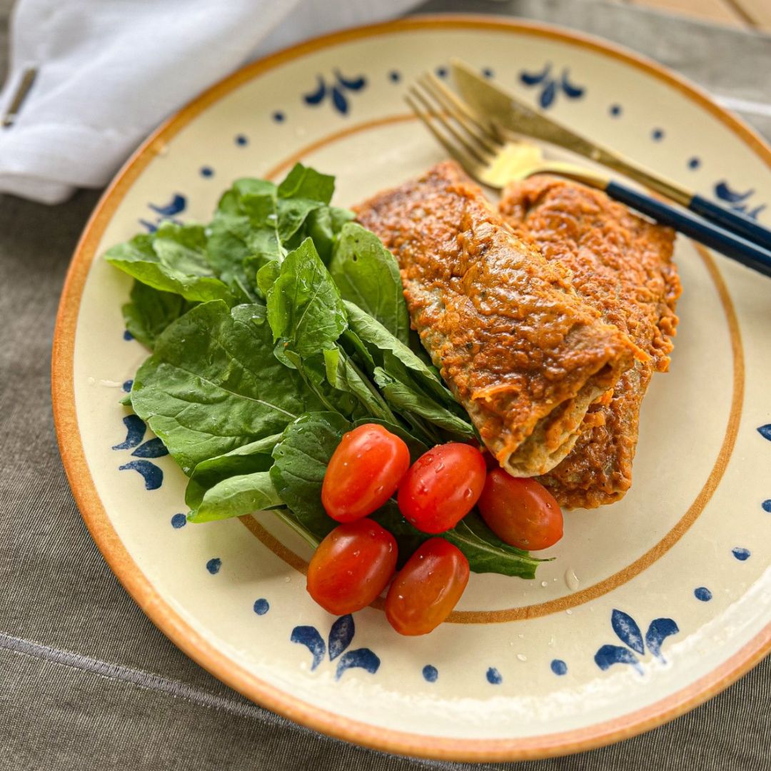 Panqueca Integral De Ricota Com Espinafre