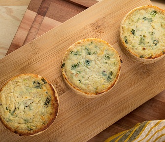 Quiche Integral de Ricota com Espinafre