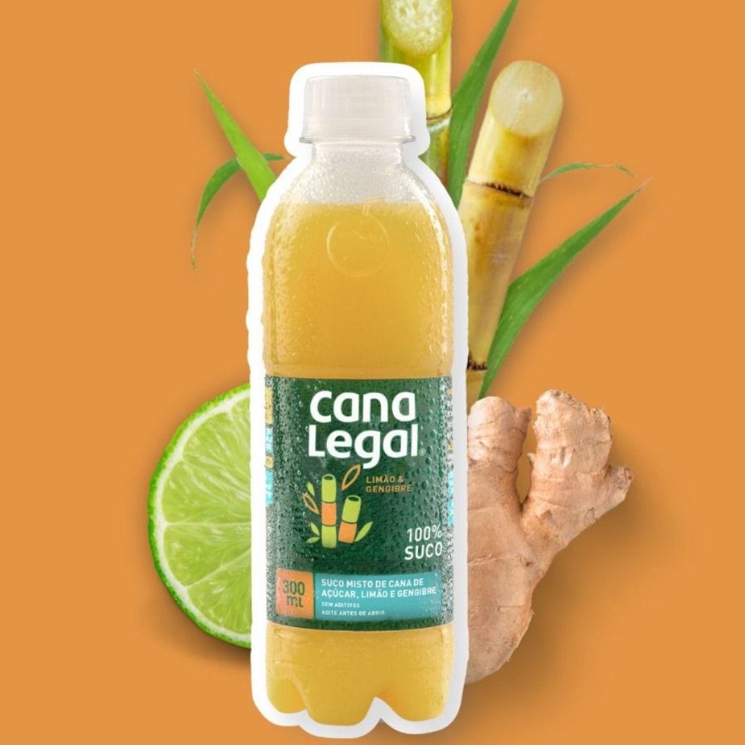 Caldo de Cana Com Limão e Gengibre 300ml