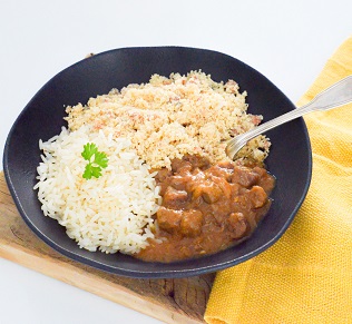 Picadinho, Farofa e Arroz Congelado