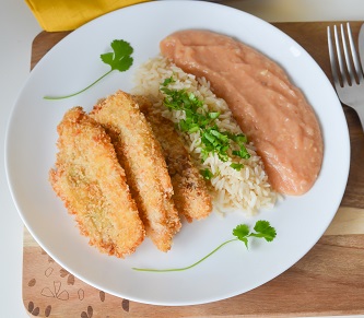 Filé de Peixe à Milanesa com Pirão e Arroz