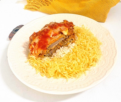 Bife à Parmegiana, Batata Palha e Arroz