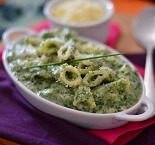 Penne com Creme de Espinafre e Provolone Congelado