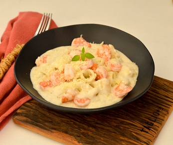 Rigattoni com Camarão e Gorgonzola Congelado