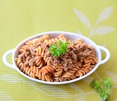 Fusilli Integral com Carne Moída 