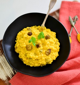 Risotto Milanês com Alcatra