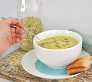 Sopa de Ervilha Vegetariana. Clique para mais informações.