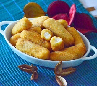 Croquete de Frango Recheado com Requeijão Frito